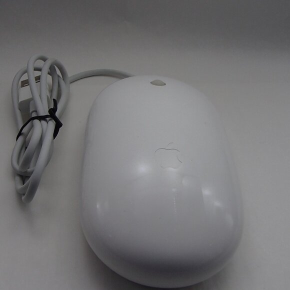 Genuine Apple A1152 Mighty Mouse MB112LL/B Optical Wired Mouse White MacPro - Picture 1 of 7